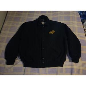 Vintage Wichita State University Black Letterman Jacket WSU College Basketball